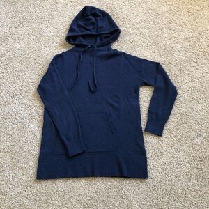 Banana Republic sweater, with hood, navy, size Small.